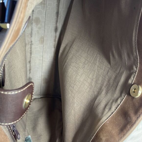 Diane Von Furstenberg Brown Suede Shopper Tote Bag - Picture 9 of 11